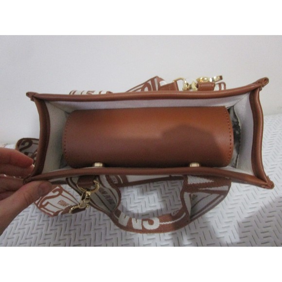 NWT Steve Madden Viral Tik Tok Bag Purse Bwebber Canvas Creme Brown - Picture 4 of 15